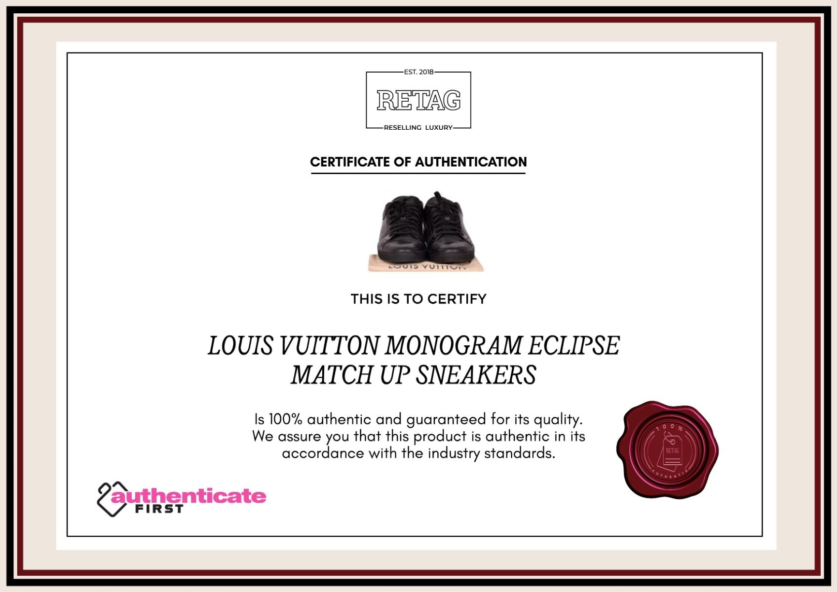 Louis Vuitton Black Eclipse Monogram Trainers Size 12