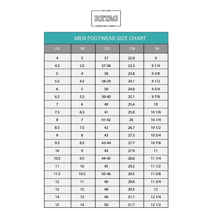 Louis Vuitton Men Shoe Size Chart