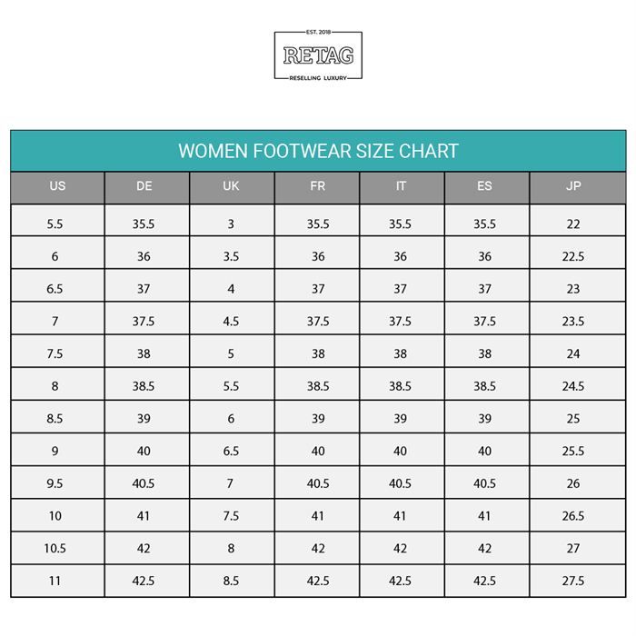 Chia sẻ hơn 60 về chanel shoe size chart hay nhất  cdgdbentreeduvn