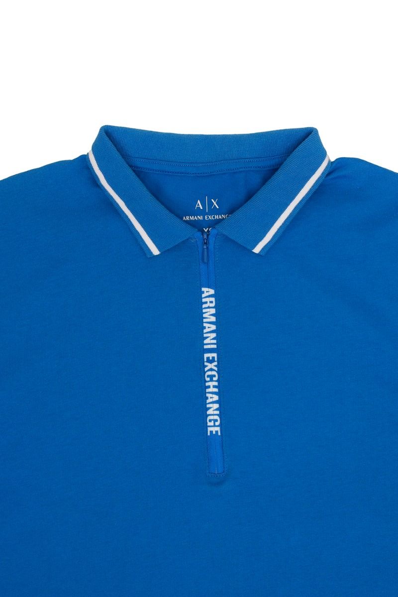 Armani Exchange Slim-Fit Zip Placket Short-Sleeve Polo Shirt | Dillard's