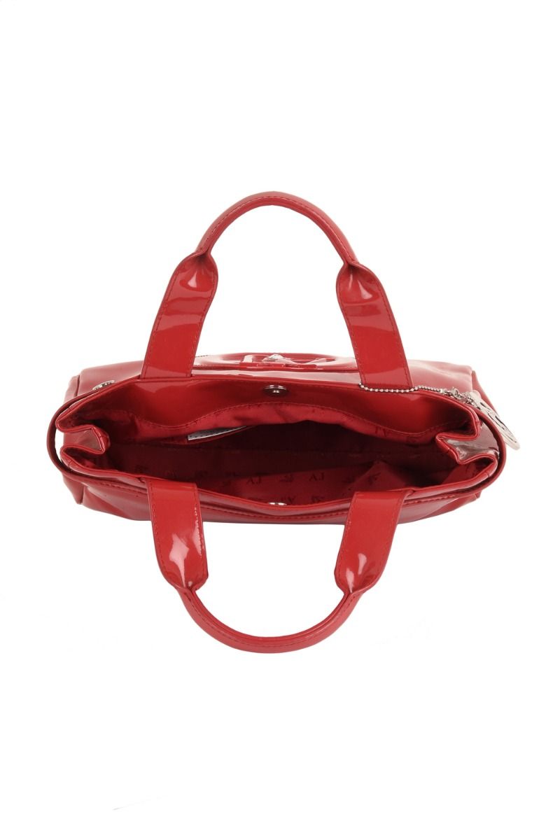 Armani Jeans Red Vernice Handbag