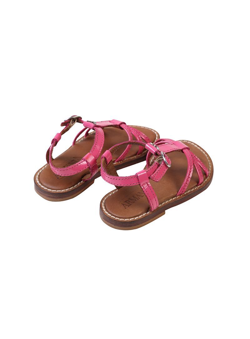 Armani Junior Hot Pink Leather Sandals