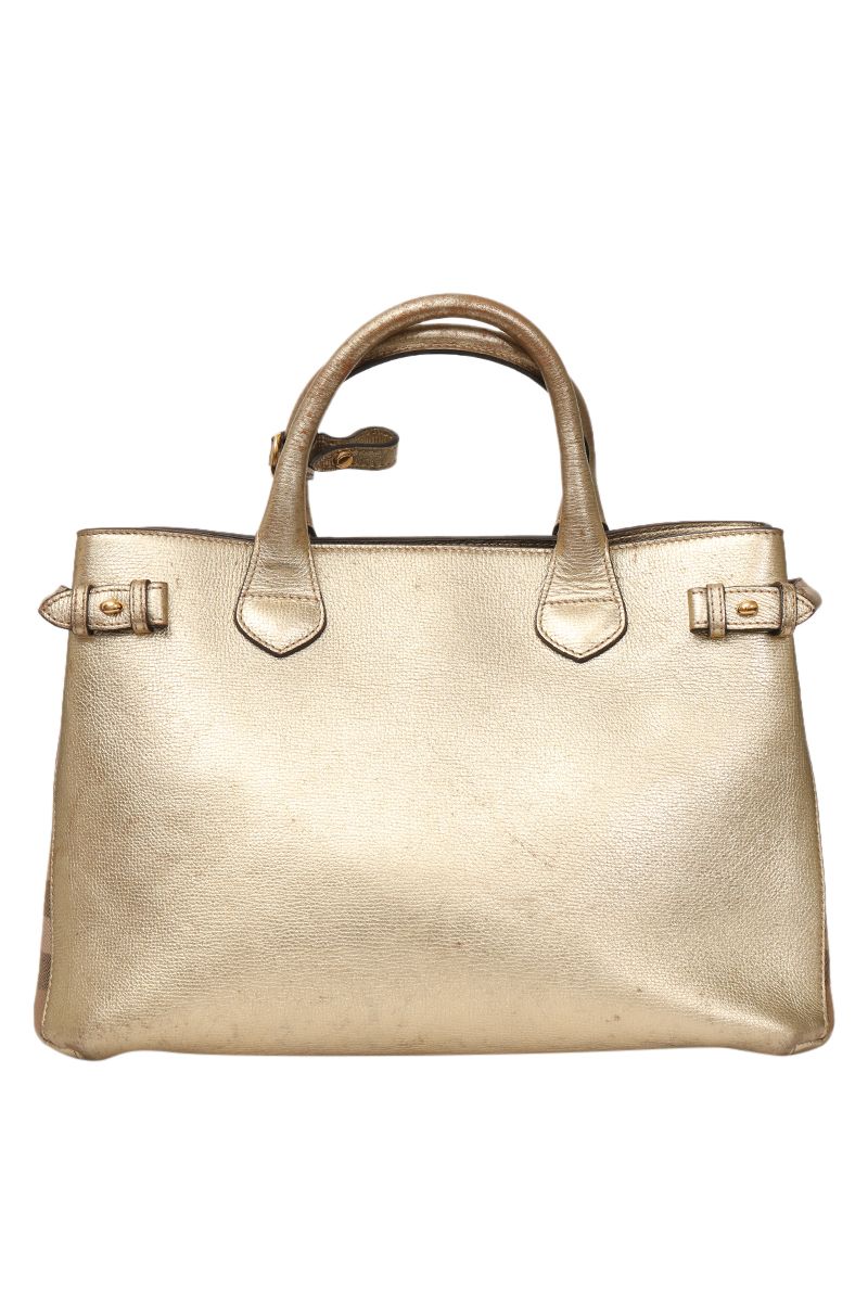 Medium banner leather tote burberry 2025