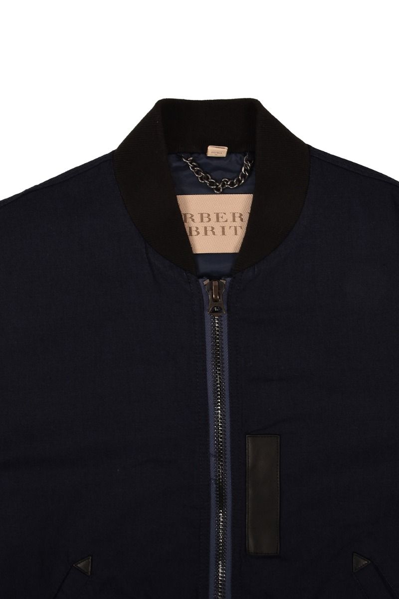 Mens blue burberry jacket hot sale