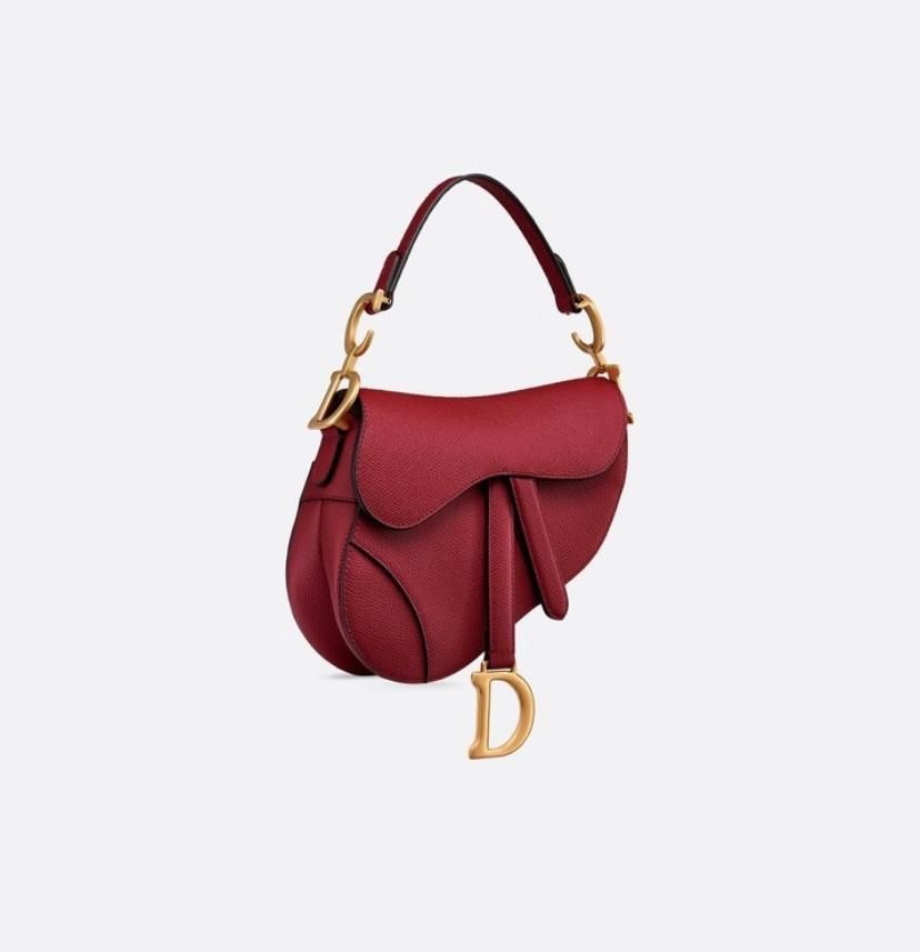 Dior mini saddle in red leather - VALOIS VINTAGE PARIS