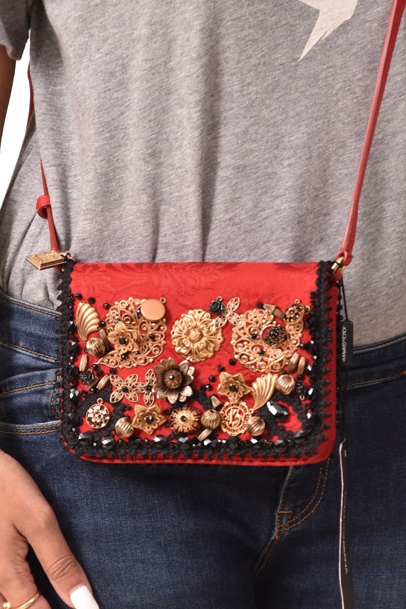 Dolce & Gabbana Floral Embellished Shoulder Bag
