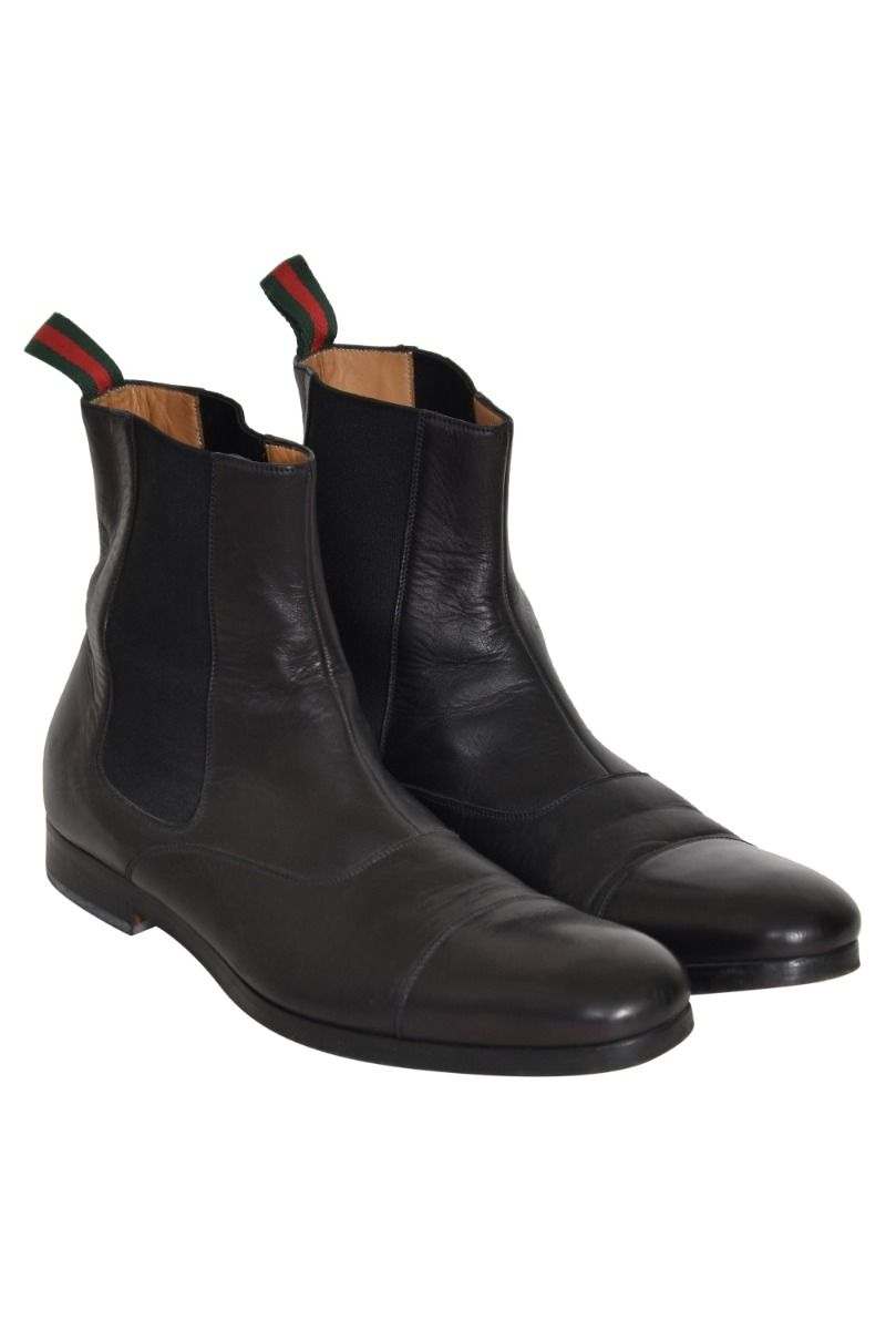 Mens black gucci boots online