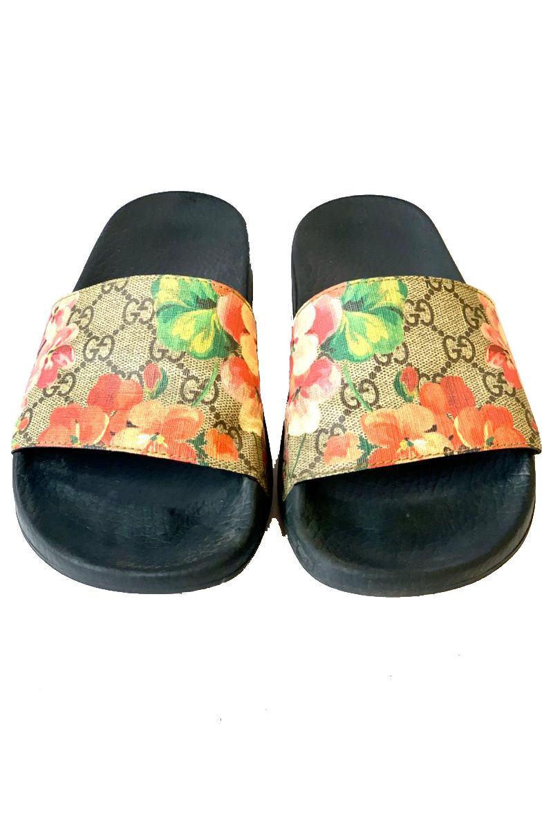 Gucci Gg Blooms Supreme Sliders