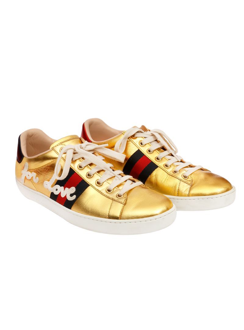 Gucci shop pumps gold