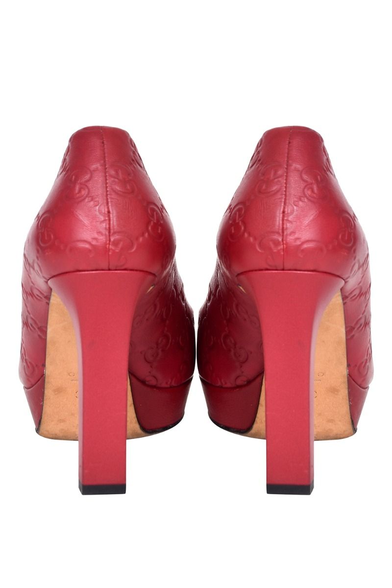 Gucci open outlet toe heels