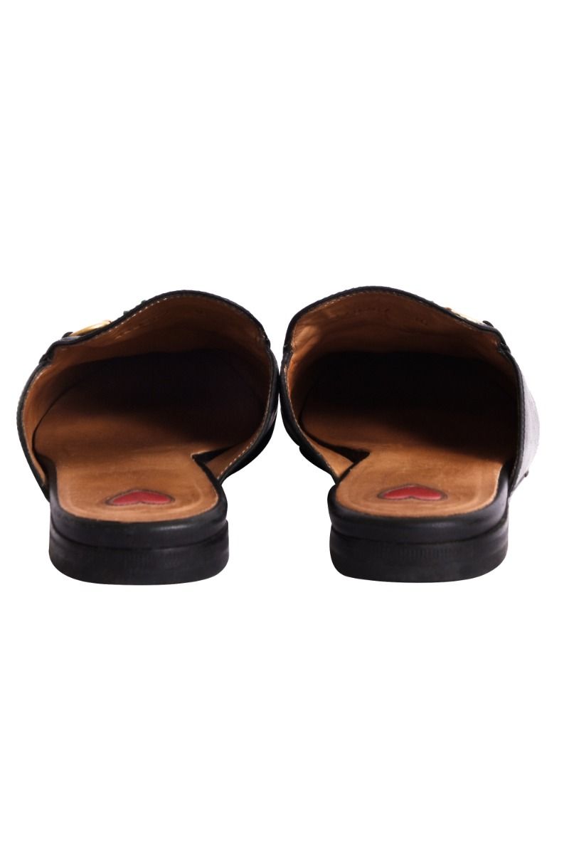 Gucci Princetown Floral Black Mules