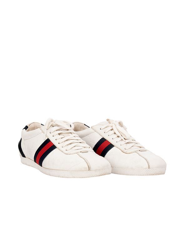 Original gucci white shoes best sale