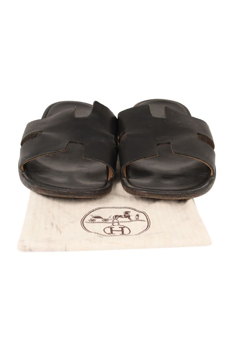 Hermes Leather Izmir Slide Sandals