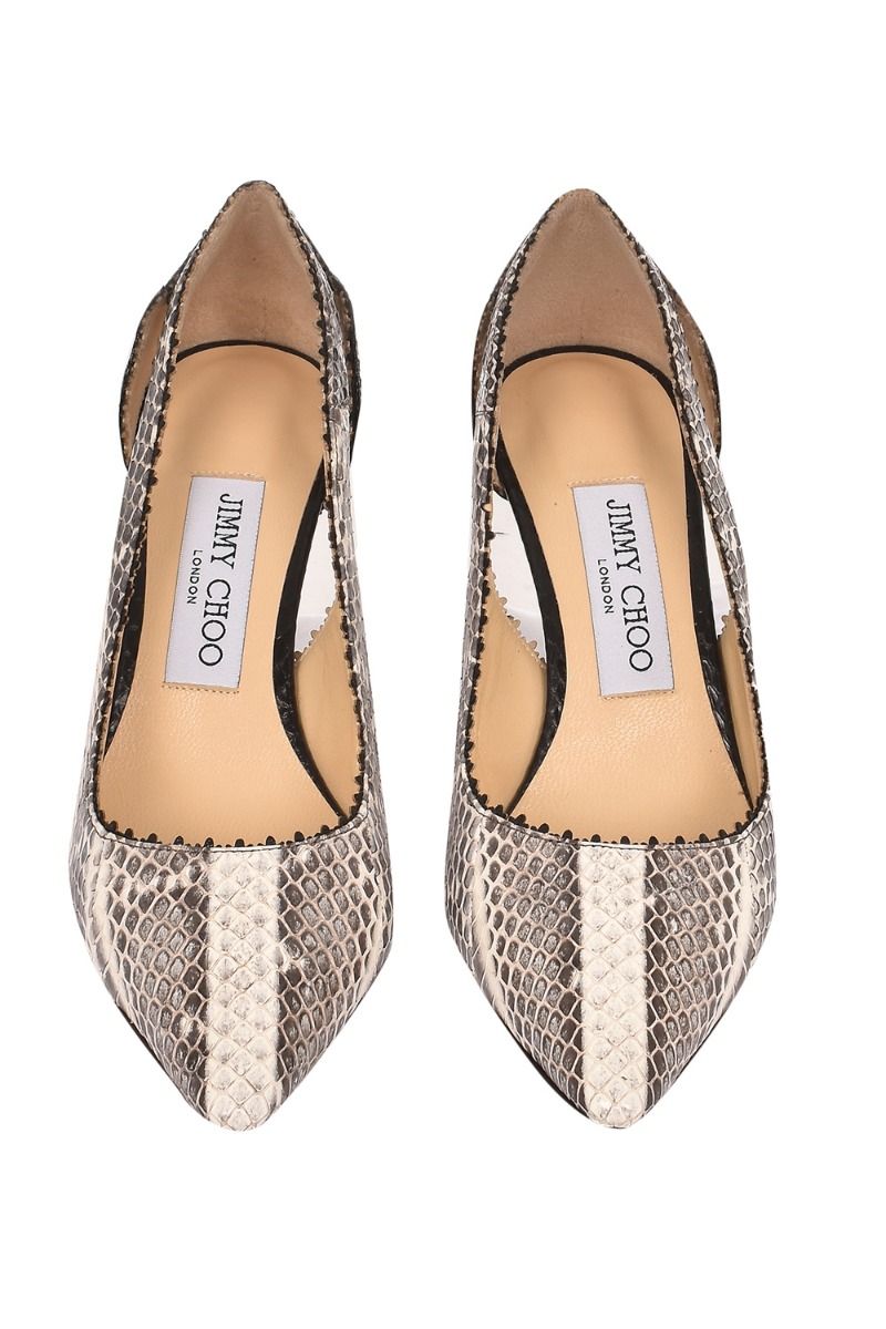 Jimmy Choo Snake Print Leather Pumps