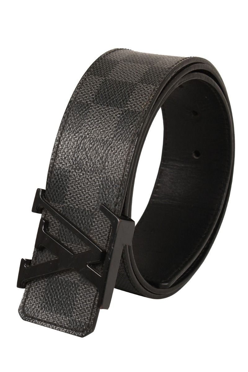 Louis Vuitton Men's Black and White Damier LV Initiales Reversible Belt  MP189 – Luxuria & Co.