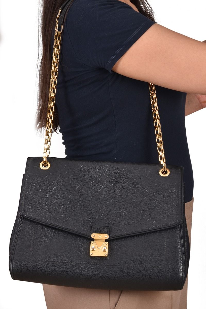 Louis Vuitton Saint Germain Shoulder Bag in Black Empreinte Monogram