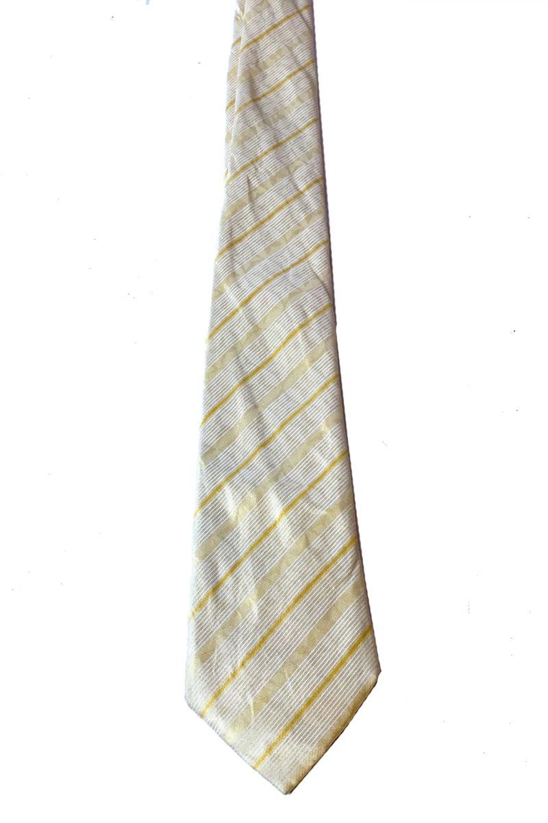 Louis Vuitton tie gold silk Damier sword tip 9cm length 160cm Used Japan  Fedex