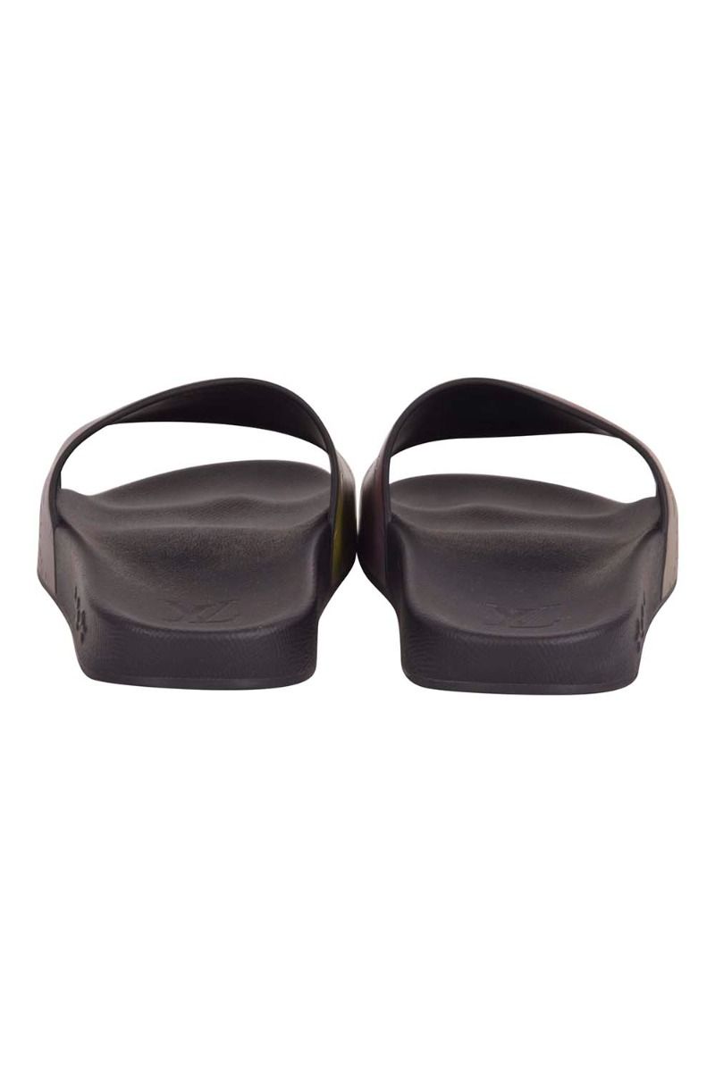 L-V Black Pillow Sliders