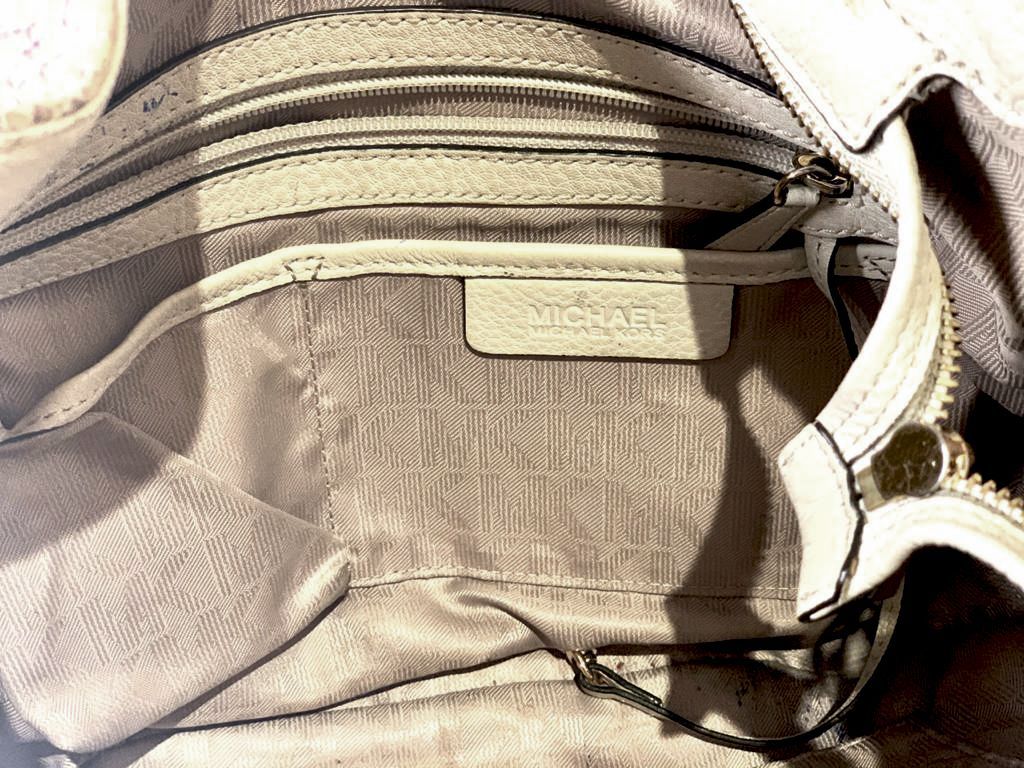 Michael Kors Beverly Python Embossed Leather Satchel Bag