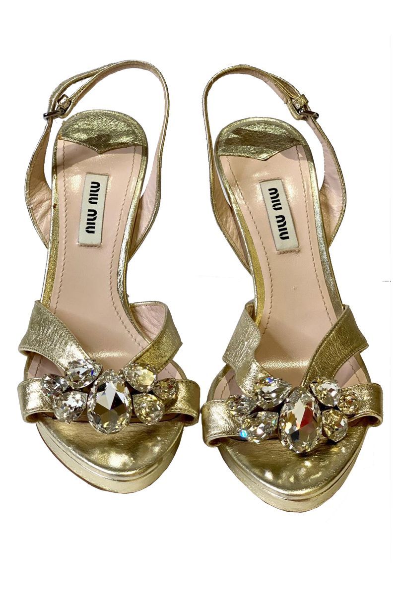 Miu miu jeweled new arrivals sandals