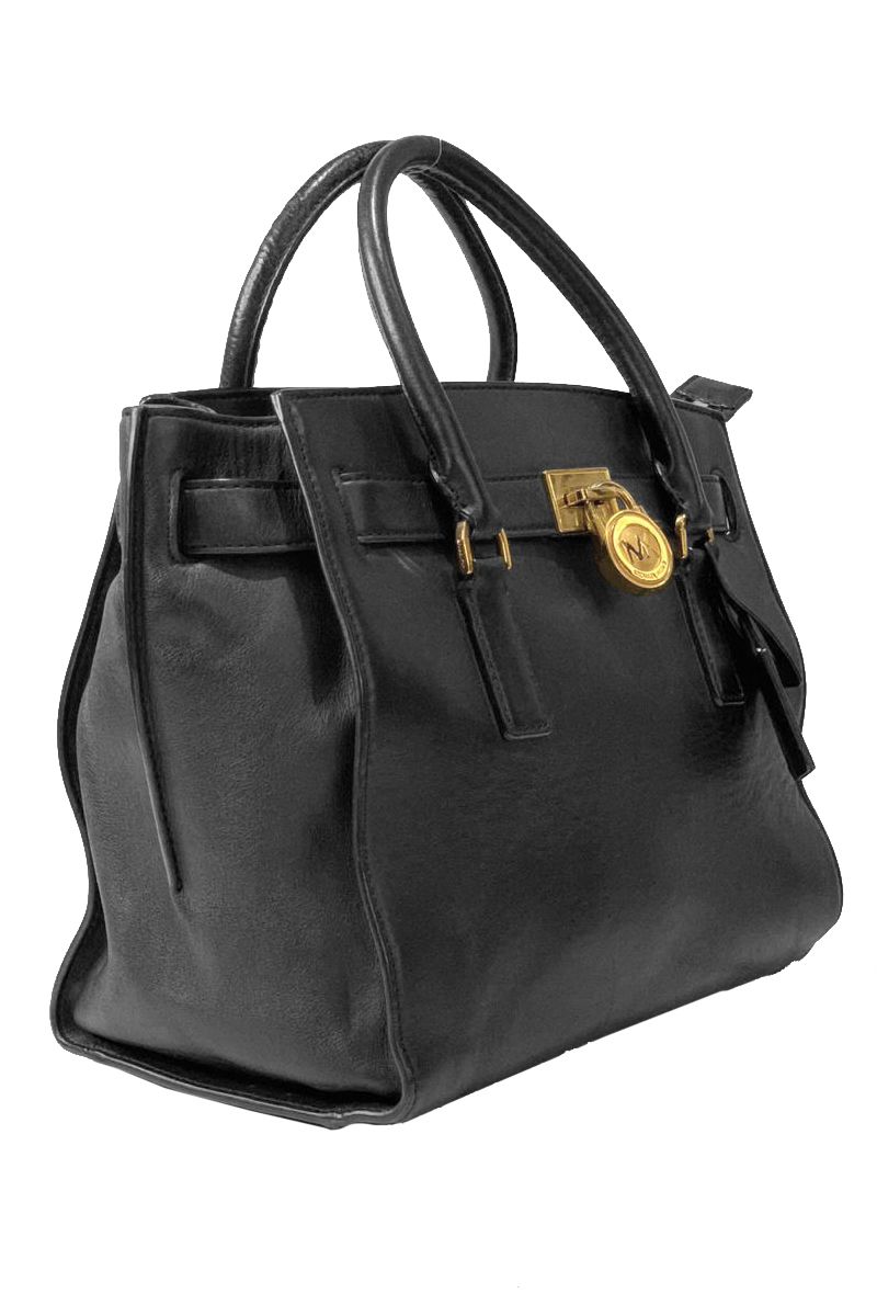 Michael Kors Hamilton Black Saffiano Handbag