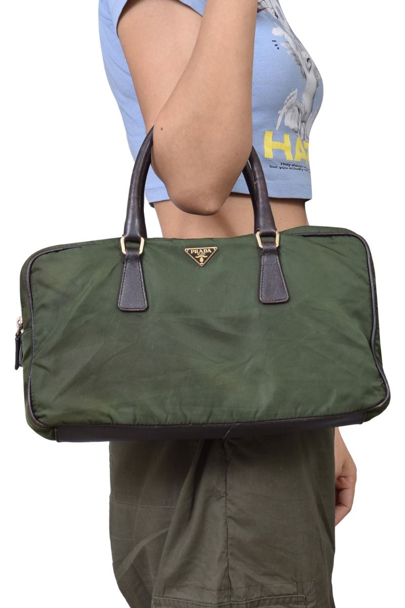 Olive green prada 2025 bag
