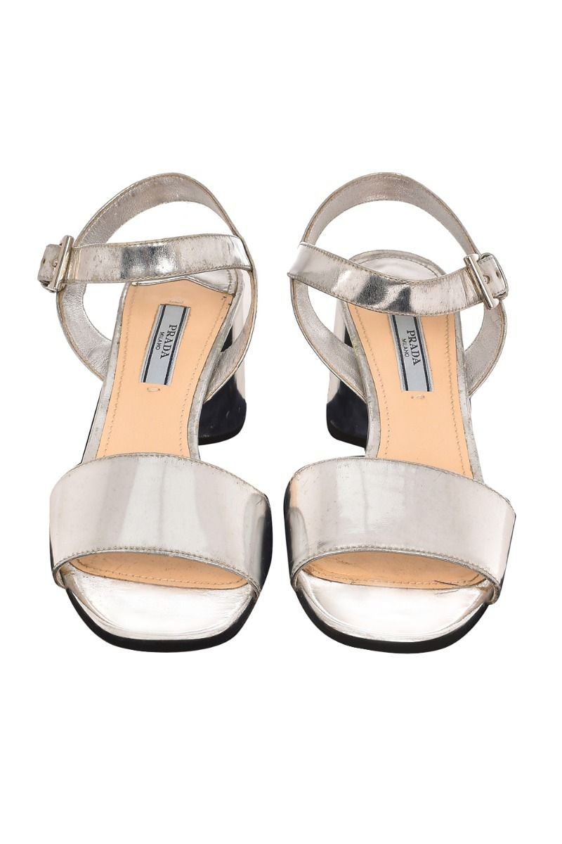 Prada silver sales platform sandals
