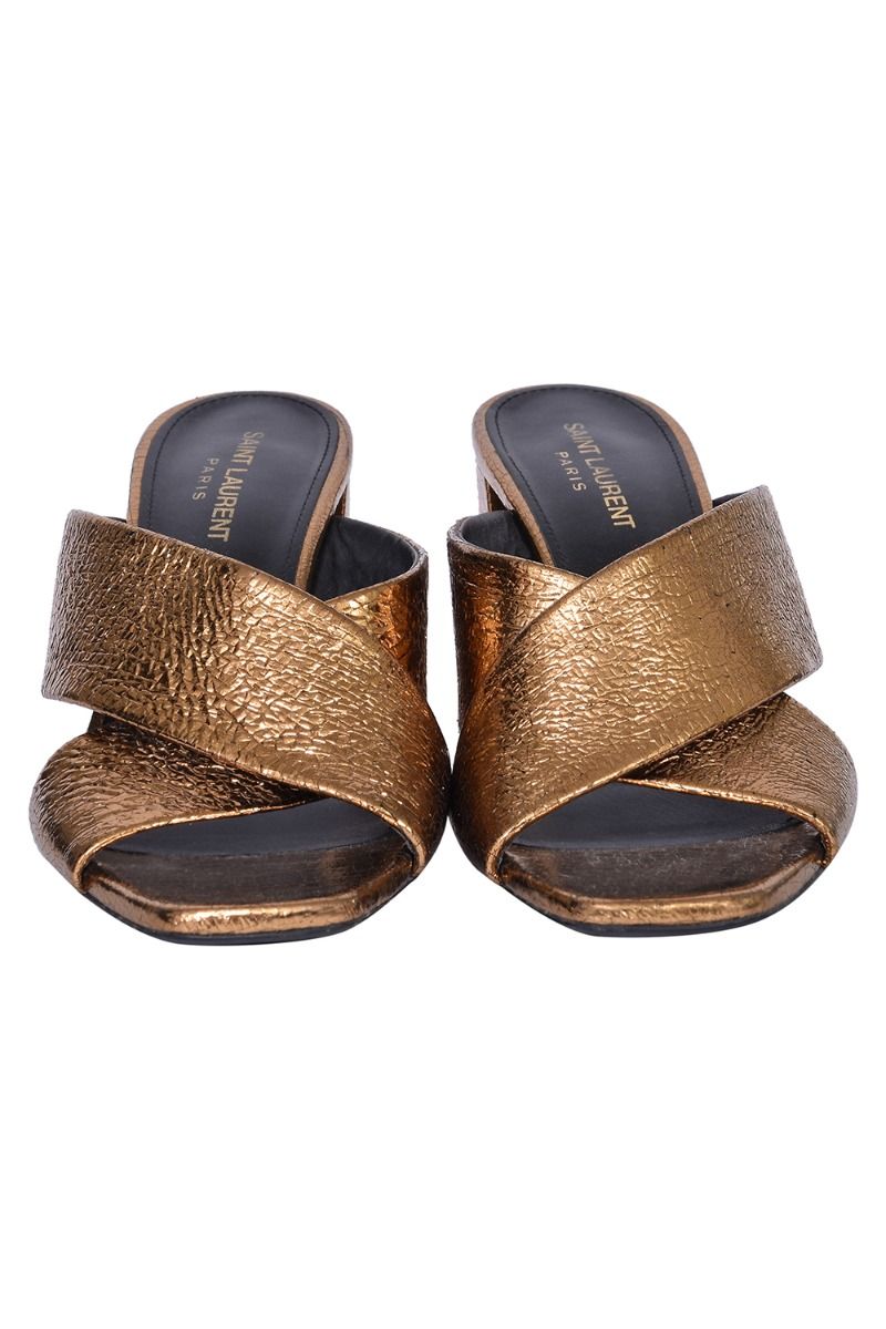 Ysl gold mules new arrivals