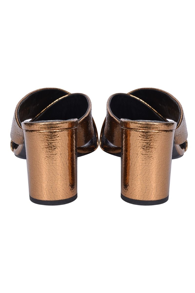Saint laurent gold mules store