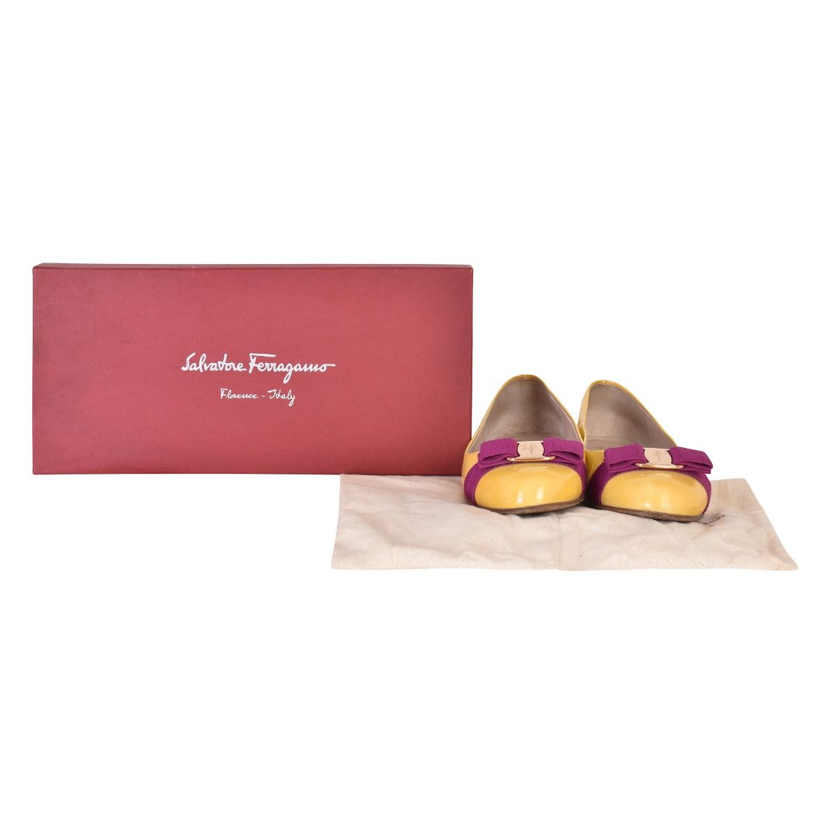 Salvatore ferragamo wedge ballerina flats sales