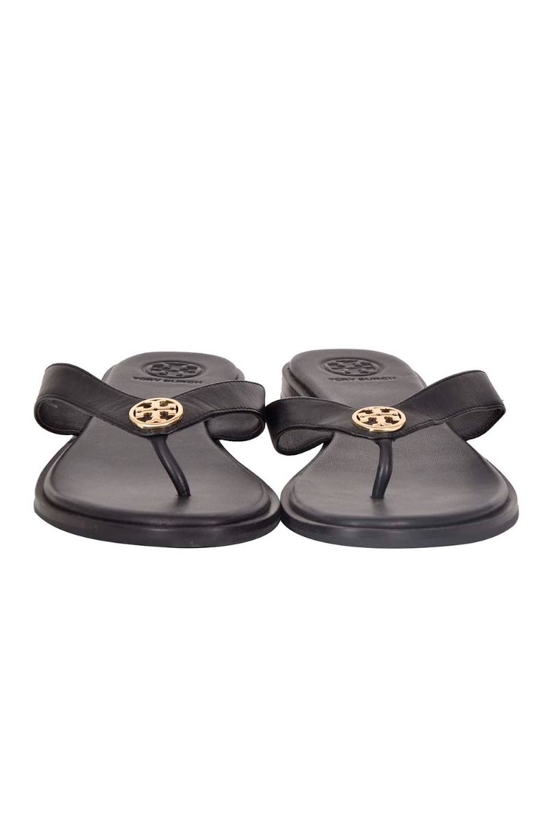 Tory Burch Benton Thong Calf Leather Slippers