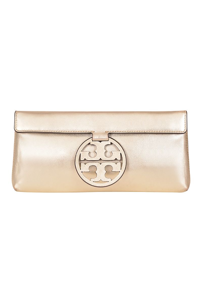 Tory Burch Miller Metallic Clutch