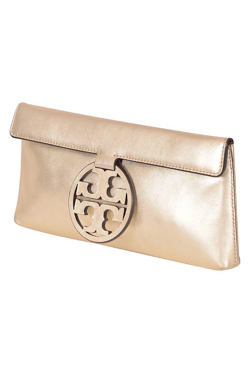 Tory Burch Miller Metallic Clutch