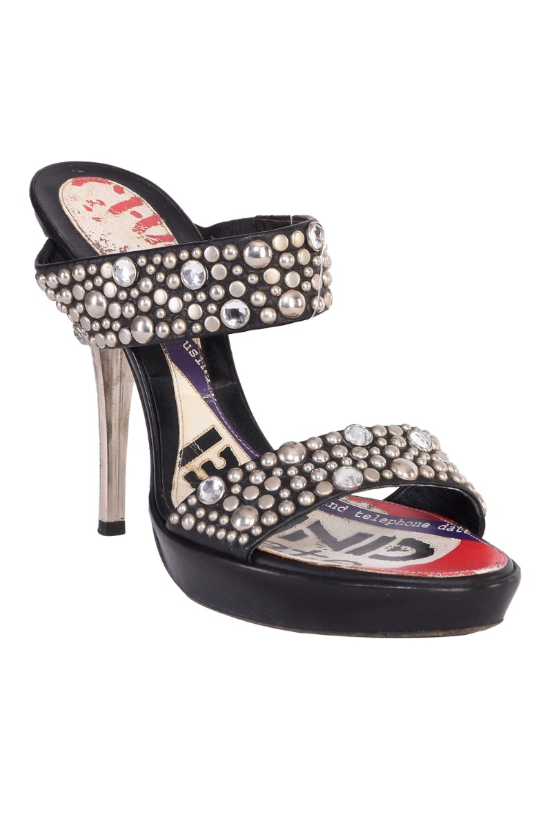 versace studded accents mule heels        <h3 class=
